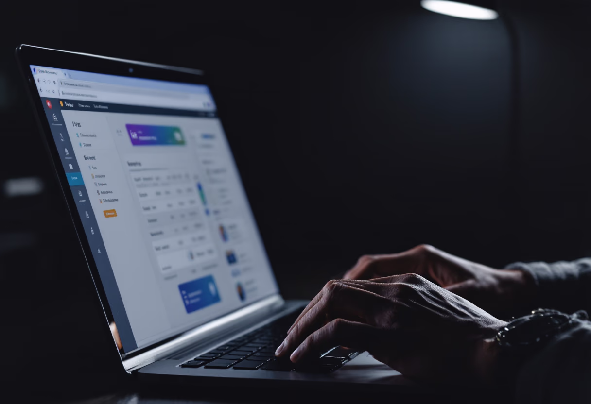 interface image of employee interacting with hr software