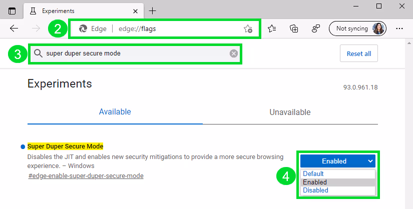 How to enable Microsoft Edge Super Duper Secure Mode