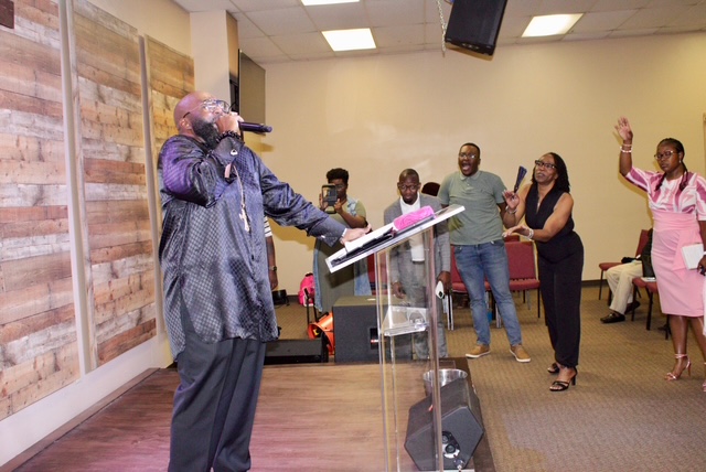 image of volunteers building community green space