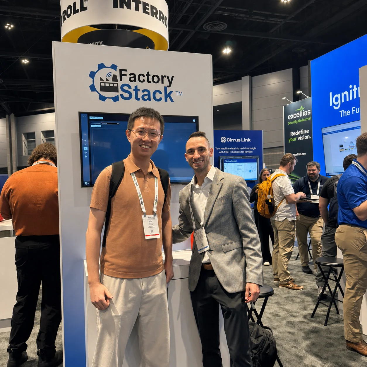 Lensmor founder meeting people on the show floor