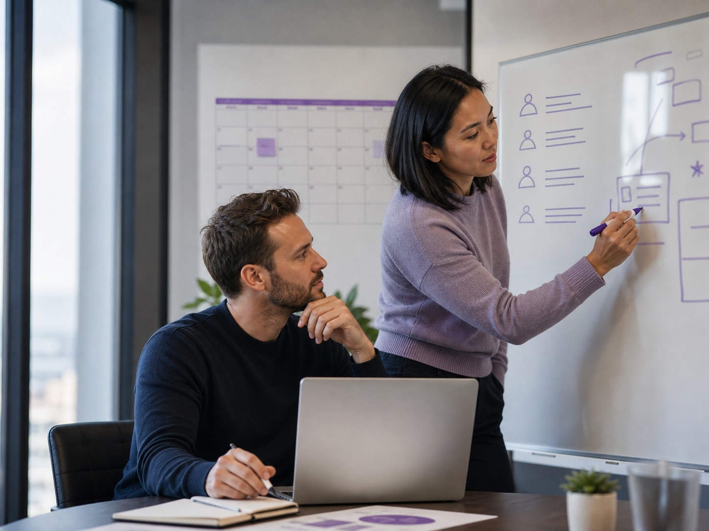 B2B sales team turning event research into a focused outreach plan.