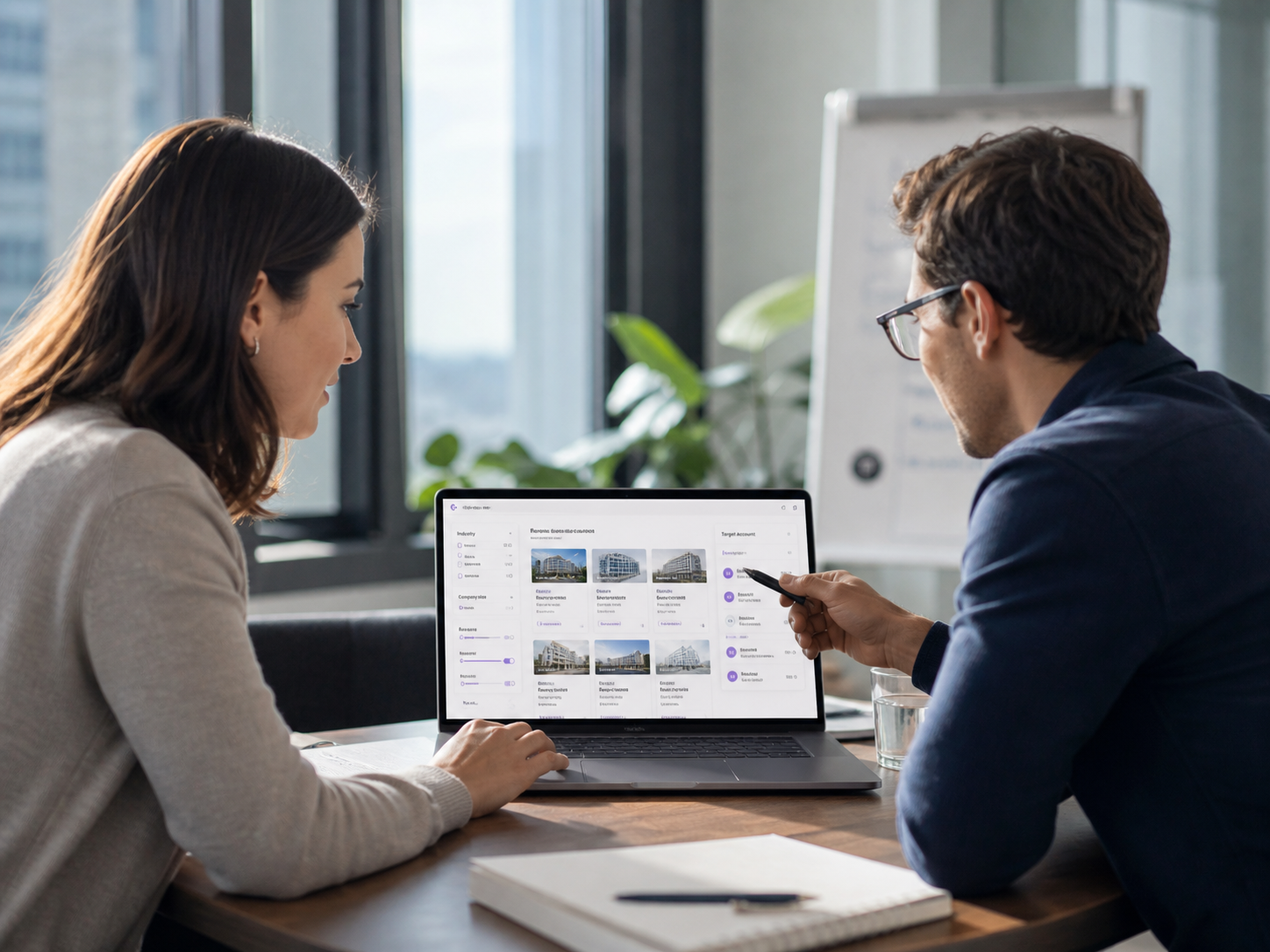 B2B marketers setting an ideal customer profile from company and industry signals.