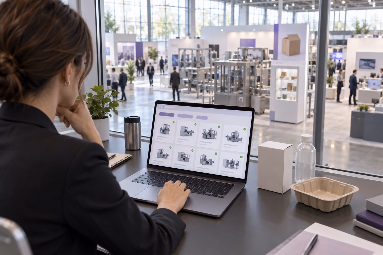 AI-generated researcher organizing packaging-industry prospects