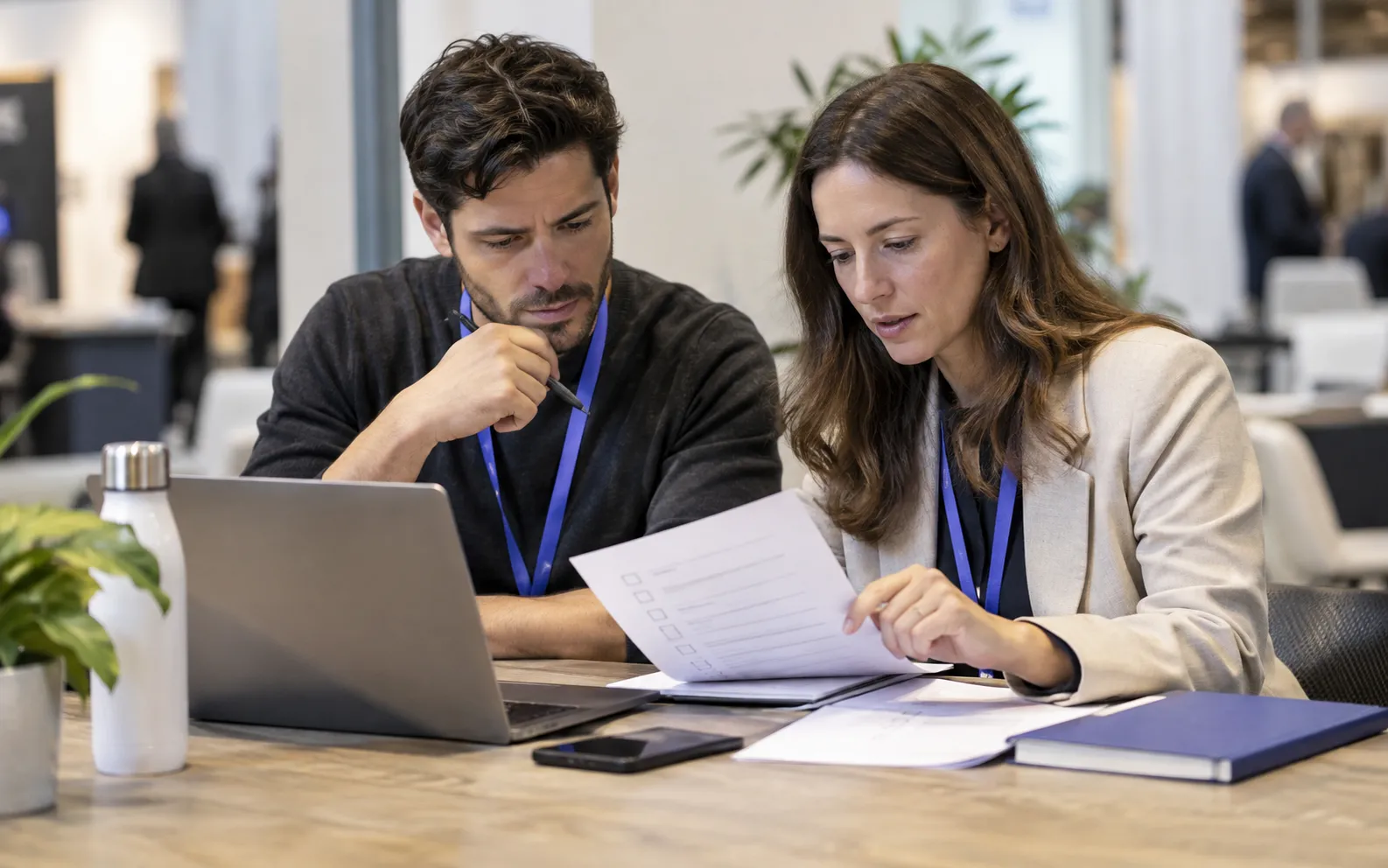 Generated scenario: A researcher and marketer compare selected industrial company profiles against a concise paper qualification checklist