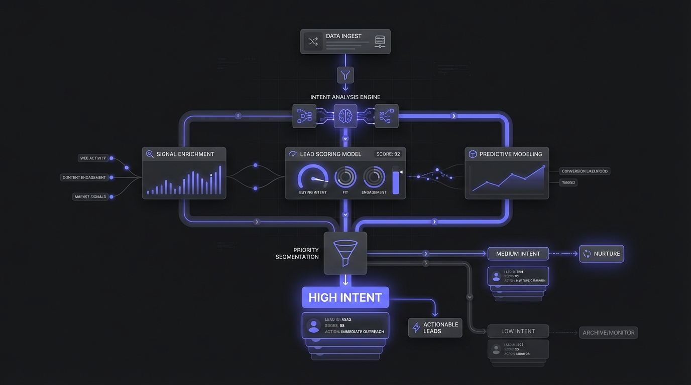 Intent-based lead prioritization workflow