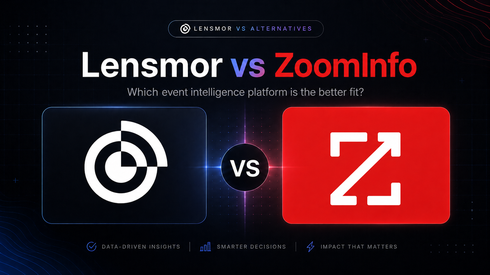 Lensmor and ZoomInfo comparison for trade show prospecting