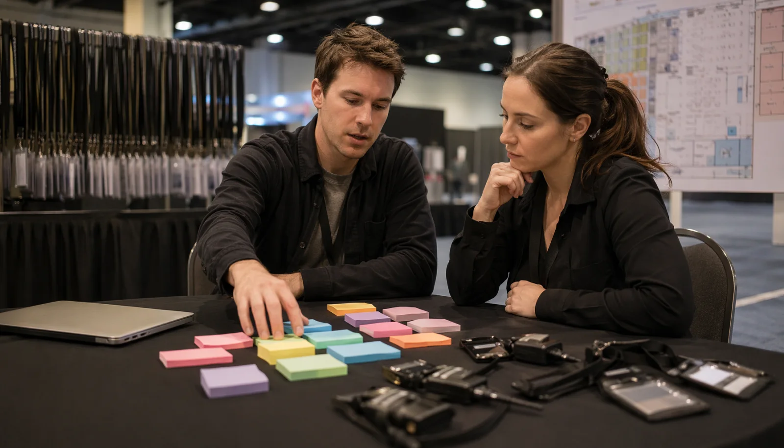 Event team prioritizing target accounts during trade show planning