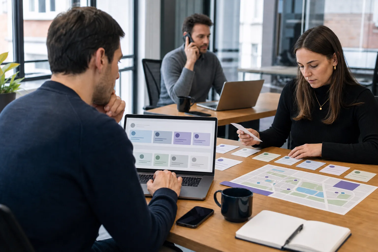 A staffing business development team preparing selected event accounts for its commercial workflow