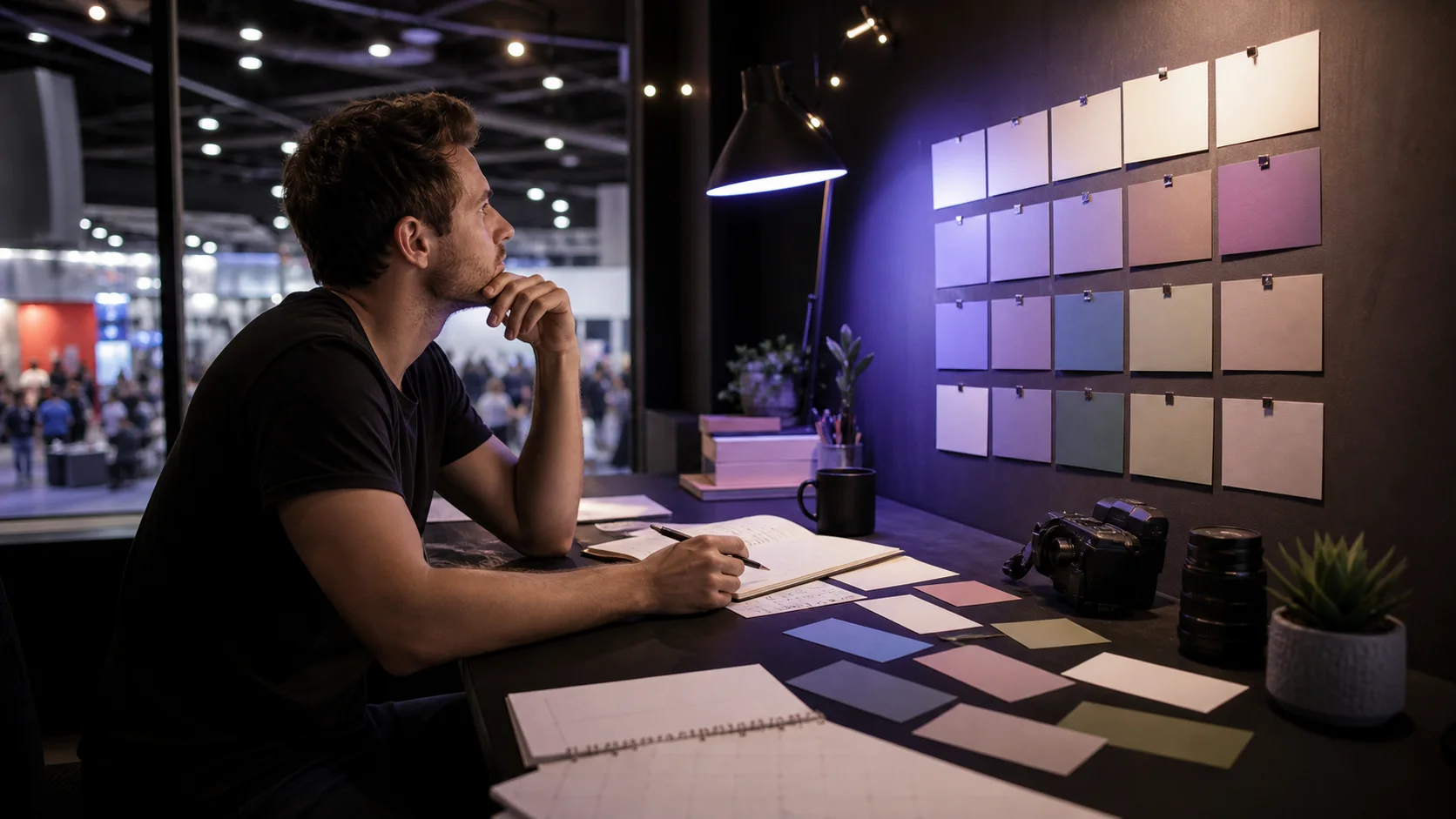A video agency researcher qualifying technology exhibitors before outreach