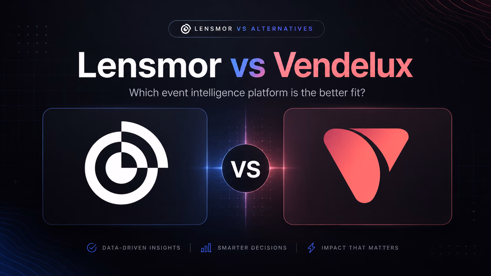 Lensmor and Vendelux comparison for event intelligence teams.