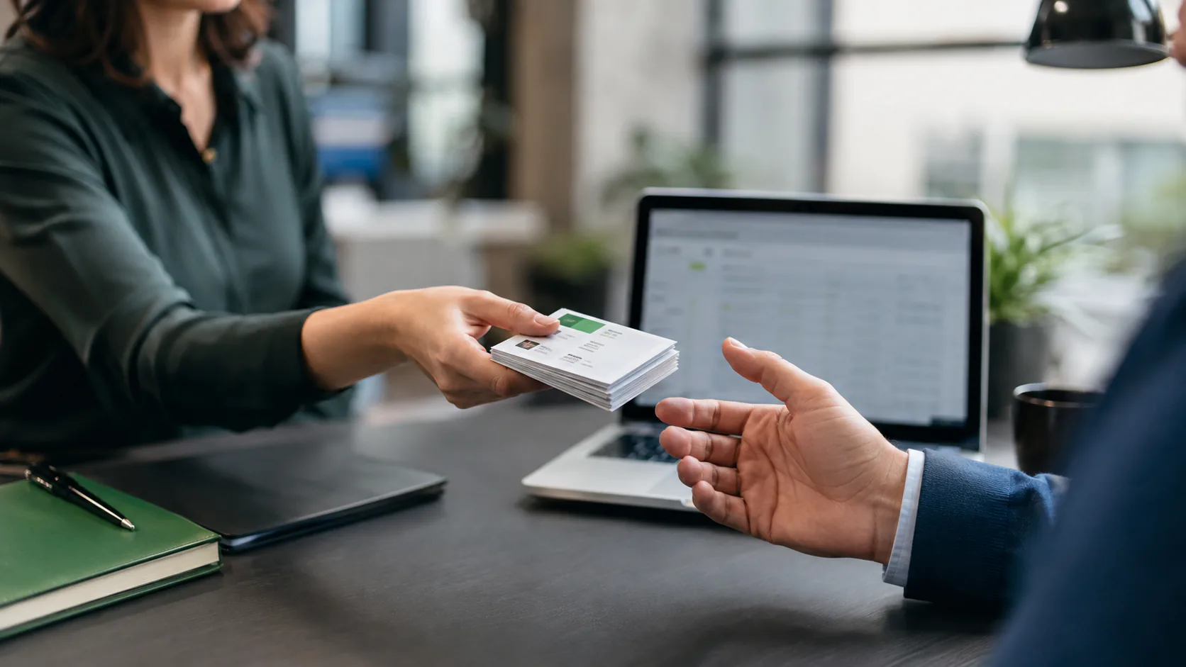 Colleagues transfer a reviewed prospect shortlist into an existing sales workflow