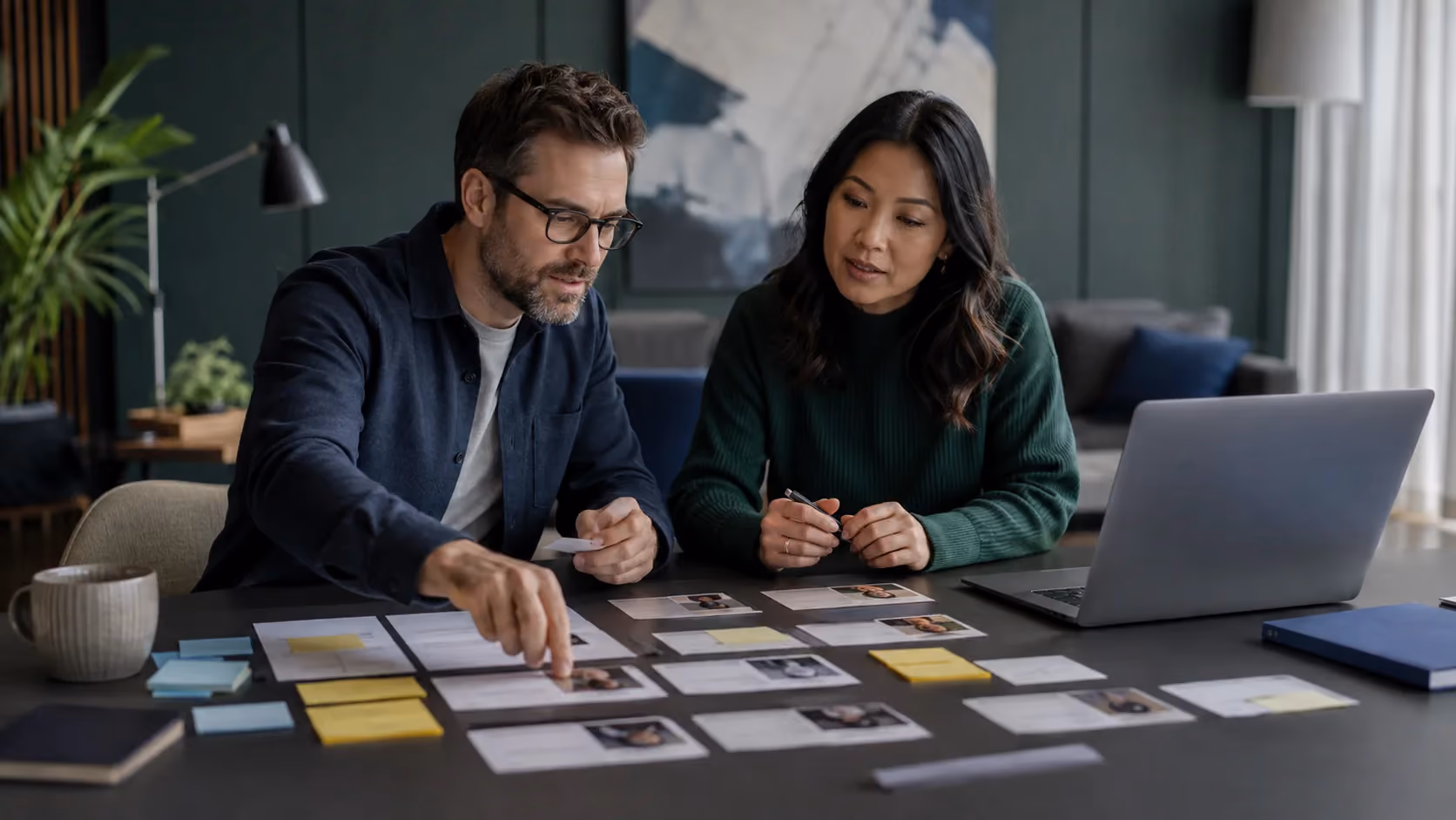 Sales team maps an ideal customer profile before an upcoming technology summit