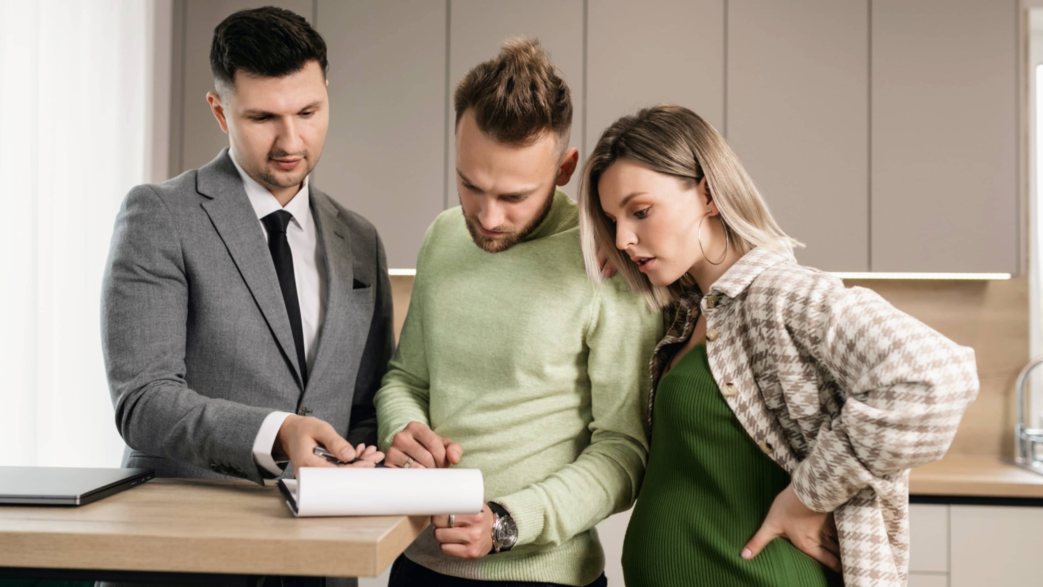 Three People Analyzing A Document - Accountant X Webflow Template