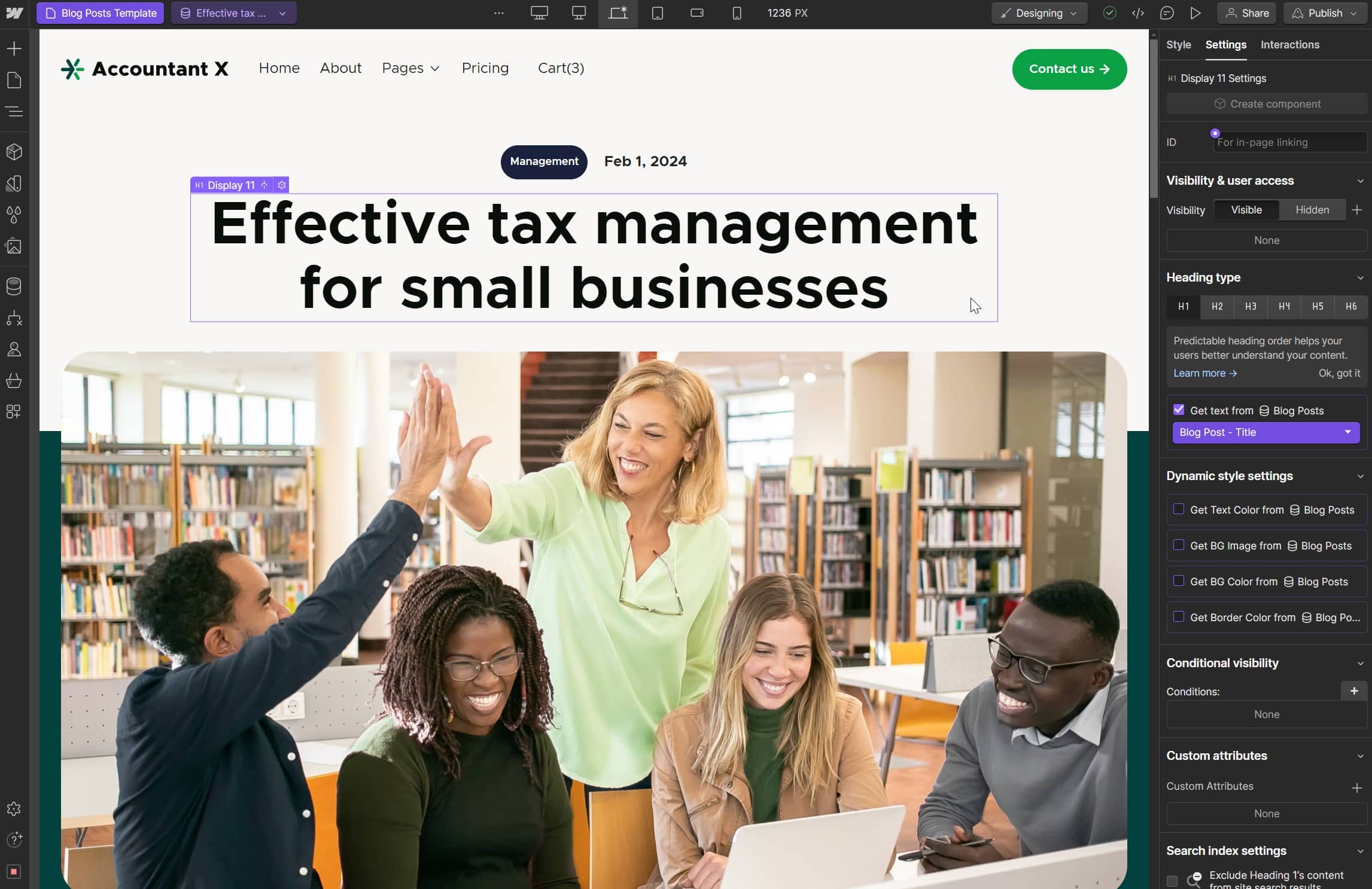 Accountant X Webflow Template And Ui Kit - Cms Page