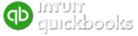 QuickBooks logo featuring a green circle with white 'qb' letters and the text 'intuit quickbooks' in lowercase next to it.