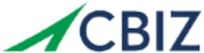 CBIZ company logo with green triangular design to the left of the letters CBIZ in dark blue.