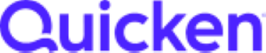 Quicken company logo in bold blue text.
