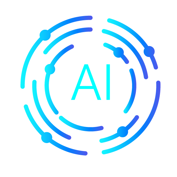 Abstract circular blue and purple gradient design with a central pointed geometrical shape.