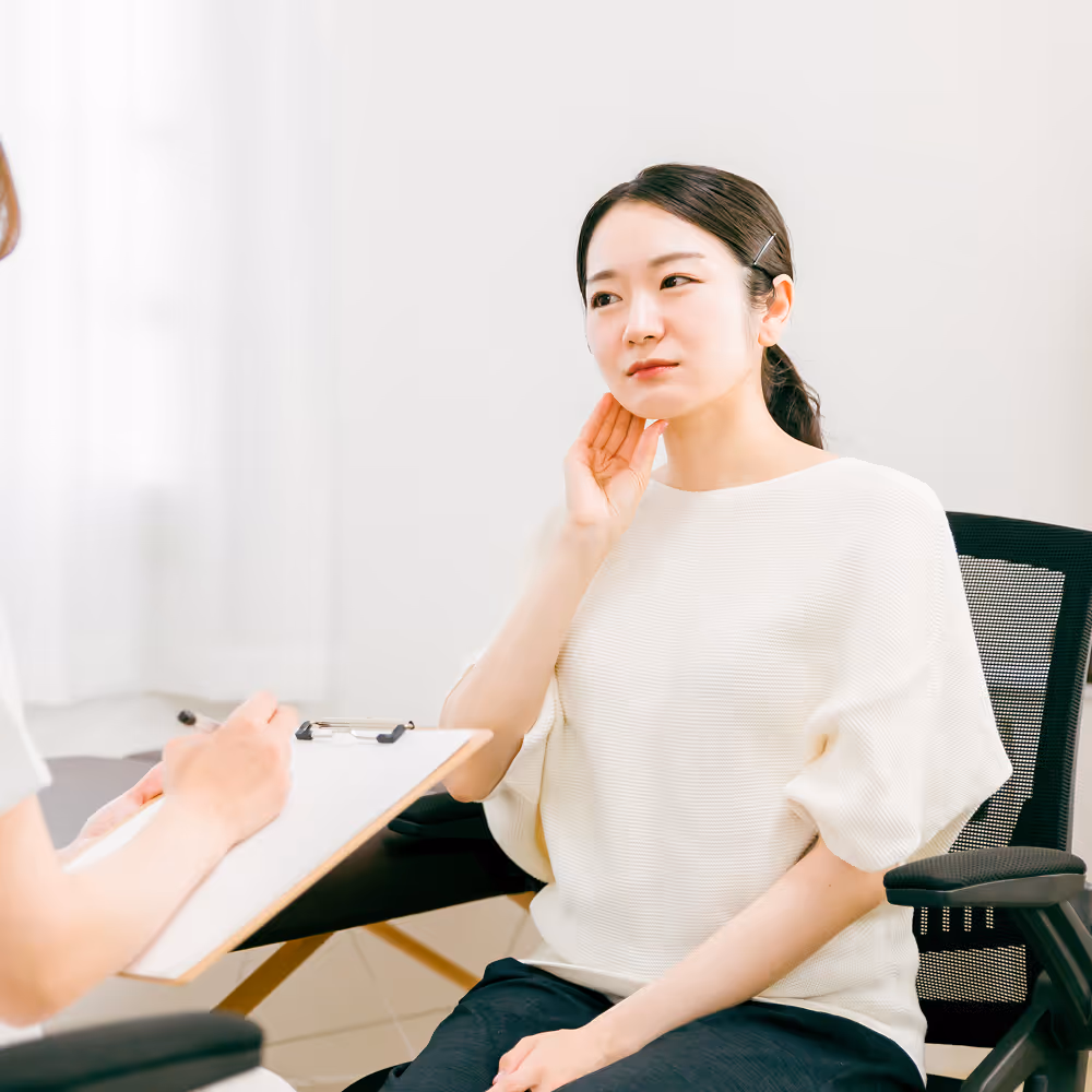 Illustration showing Botox injected into jaw muscles to reduce TMJ pain and teeth grinding