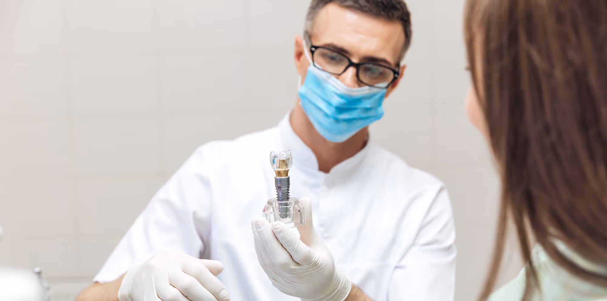 Single tooth implant treatment banner modern dental implant solution for missing tooth