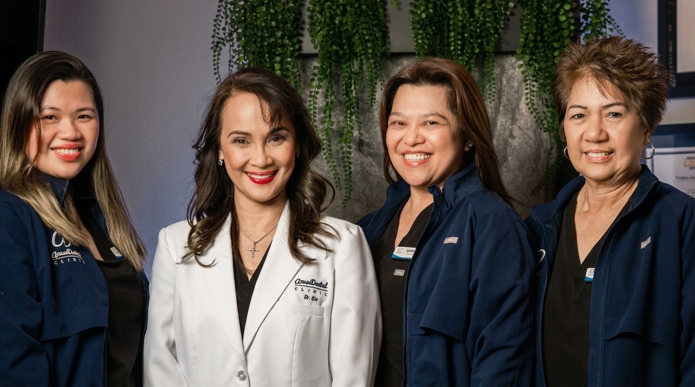 Dr. Virginia Ipapo and dental team at Azusa Dental Clinic posing together.