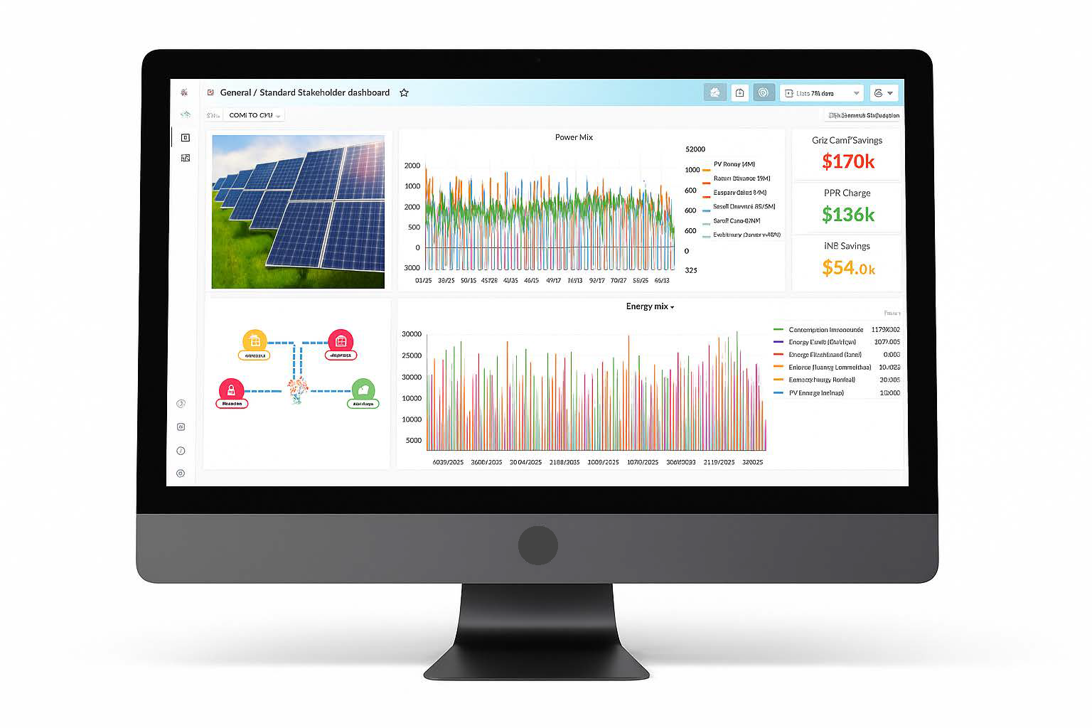 image of a technician installing solar panels