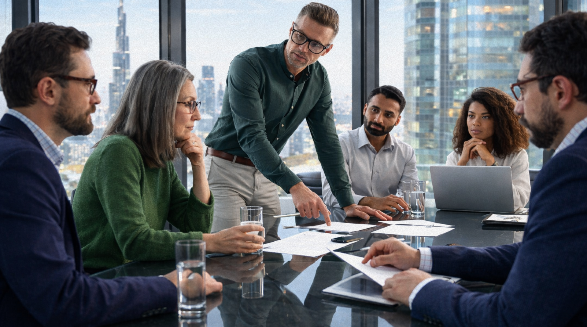 Startup founders discussing incoming investor funds during a funding round