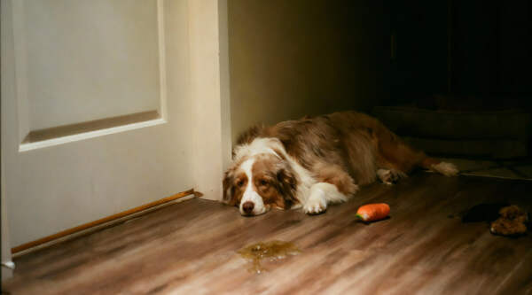 Koira oksentaa – mitä tehdä ja milloin on syytä huoleen?