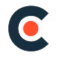 Circular logo with a large dark blue letter C enclosing a smaller red circle inside.