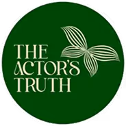 The Actor's Truth logo with stylized leaf design on a dark green circular background.