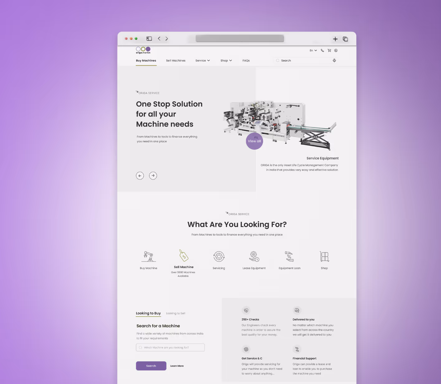 A simple platform for Equipment Leasing