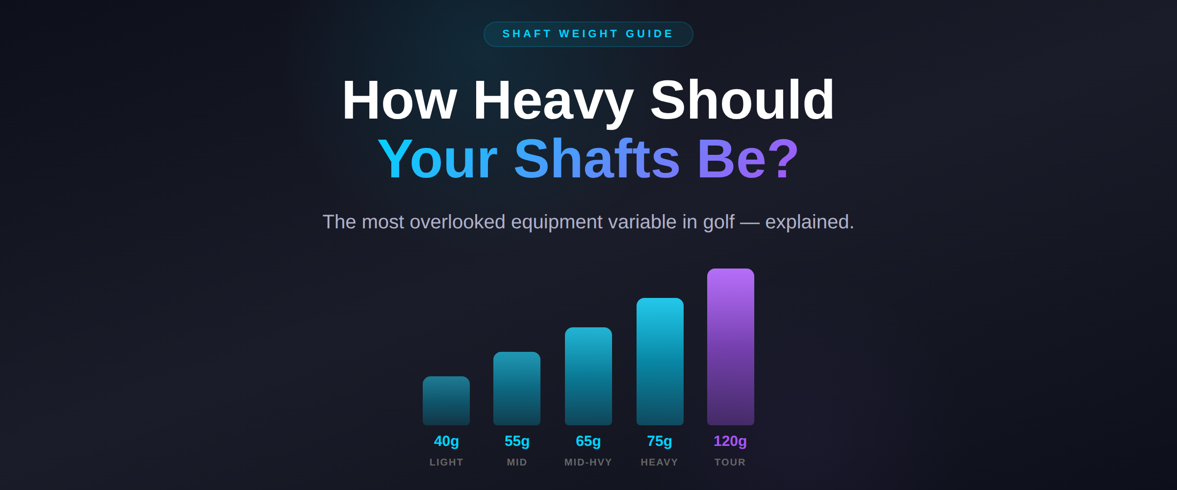 Golf shaft fitting guide — matching shaft flex and weight to swing speed