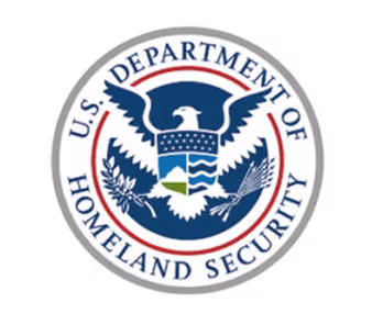 Seal of the U.S. Department of Homeland Security featuring a bald eagle with a shield, olive branch, and arrows.