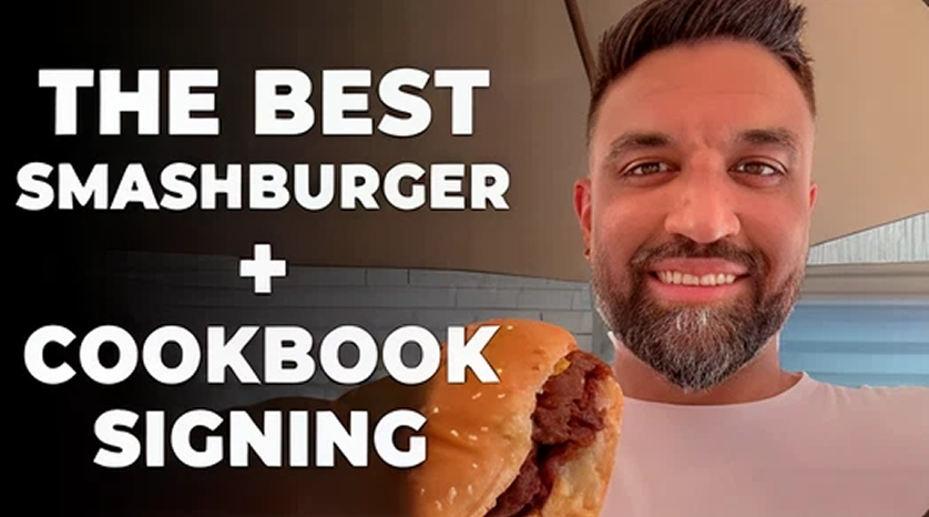 Video thumbnail: Smash Burgers and cookbook signing with Chef Devan Rajkumar