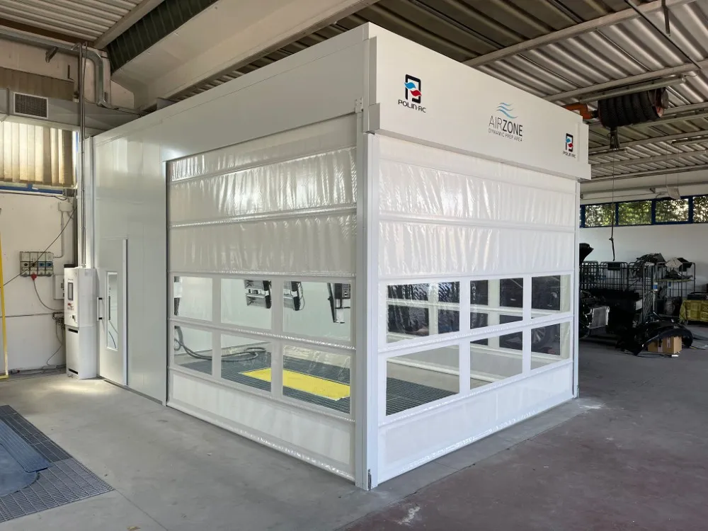 Modulaarinen maalauskammioratkaisu teollisuushalliin