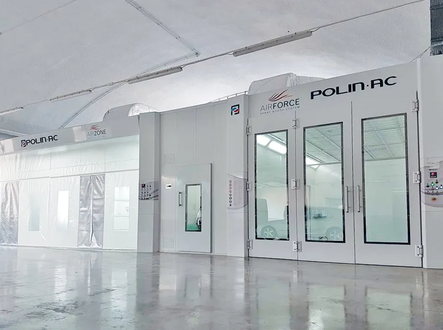 AirForce-maalauskammio tuotantotilassa