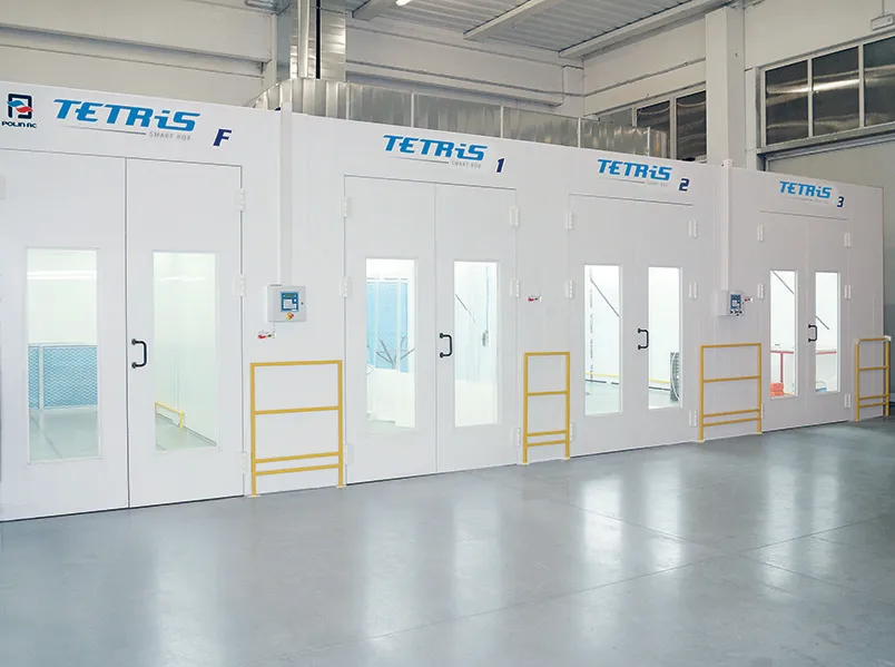 Tetris-maalauskammiot tehokkaalla ilmanvaihdolla