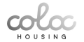 Logo van coloc housing met een gestileerde letter o verbonden met de c en l.
