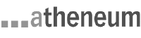 Logo van atheneum met drie grijze stippen links van de naam.