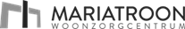 Logo van Mariatroon Woonzorgcentrum met een grijs en zwart ontwerp.