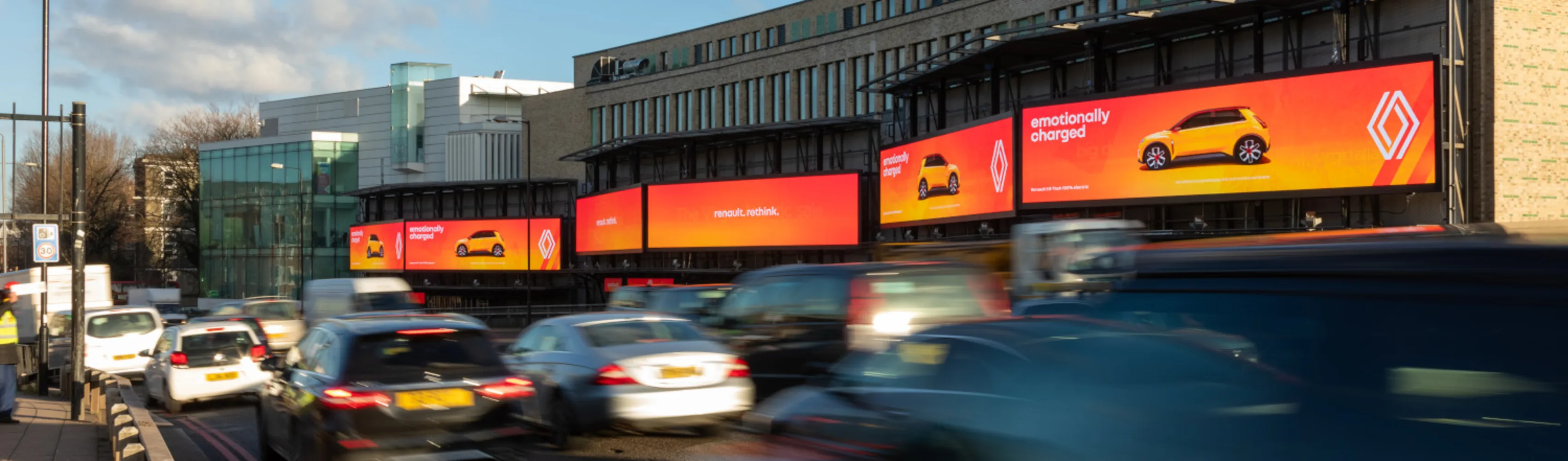 Renault advertising on Bauer Media Outdoor's Cromination in London