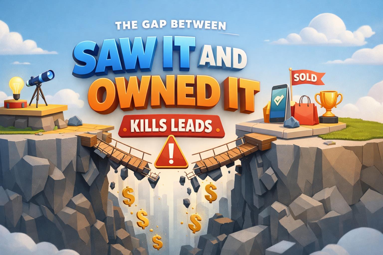 The gap between saw it and owned it kills leads