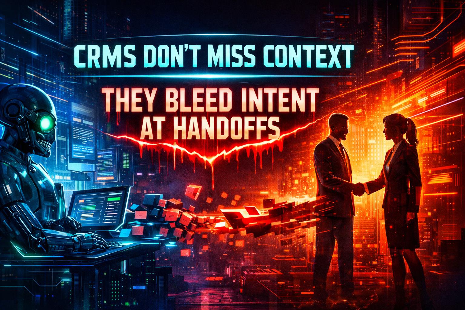 CRMs dont miss context they bleed intent at handoffs