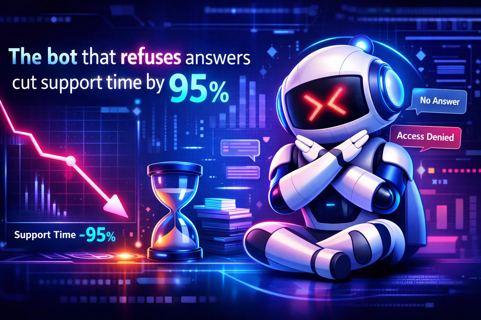 The bot that refuses answers cut support time by 95%
