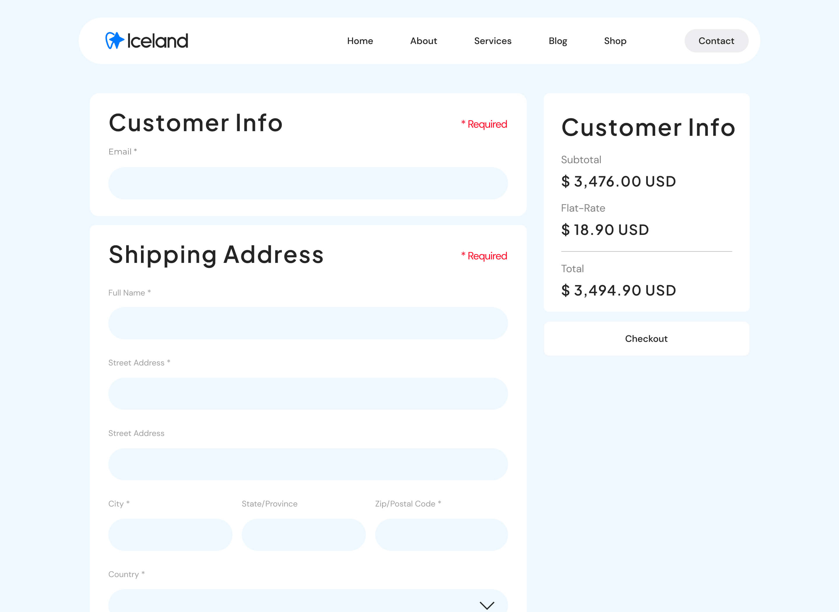 Iceland Webflow Template - Designed by Azwedo.com and Wedoflow.com