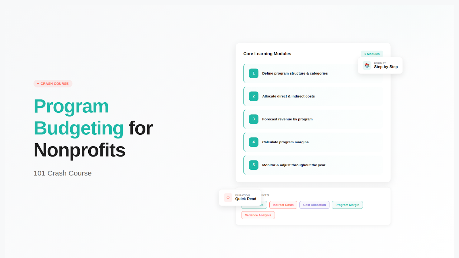 Program Budgeting for Nonprofits: 101 Crash Course