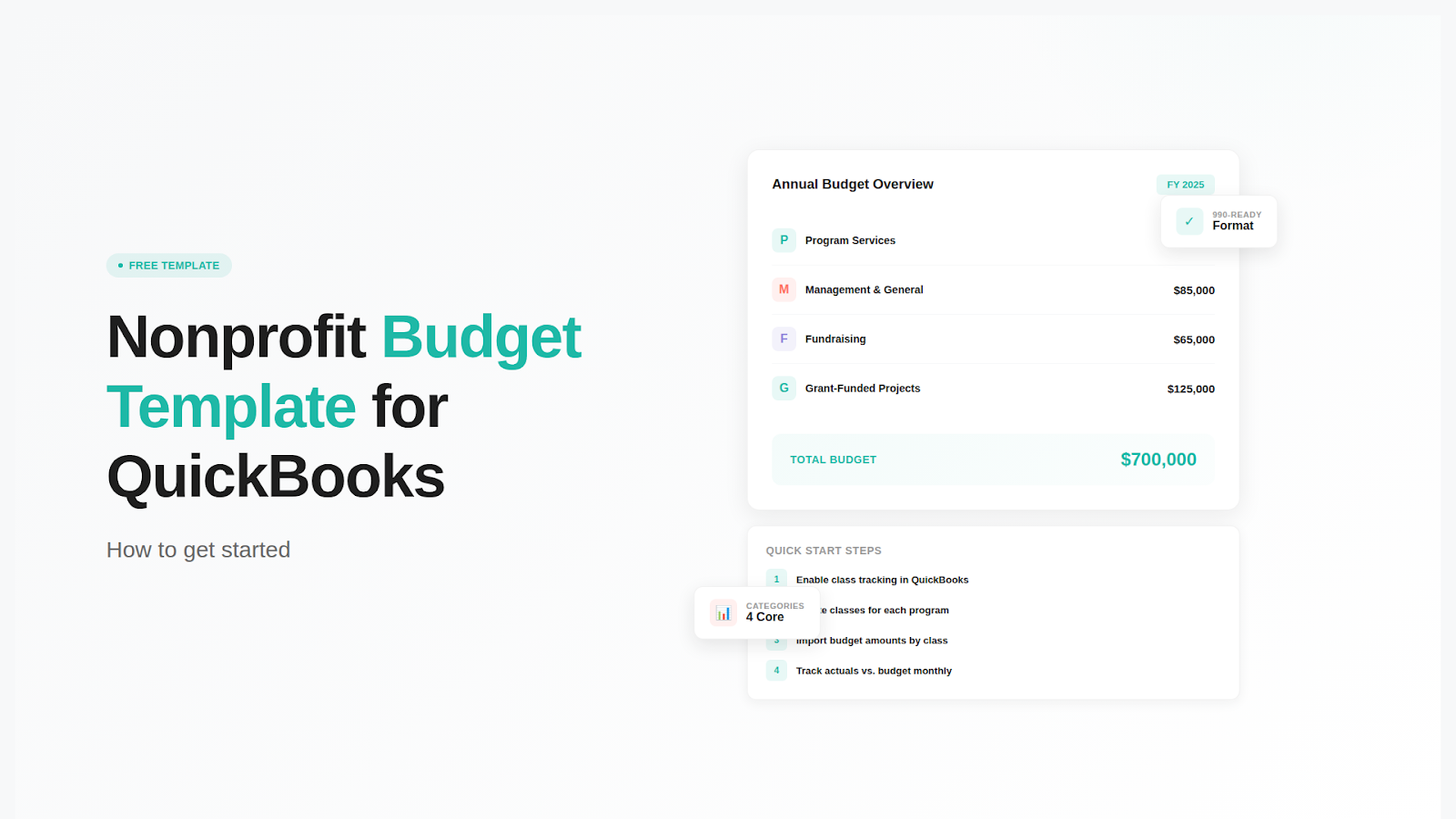 Nonprofit Budget Template for QuickBooks