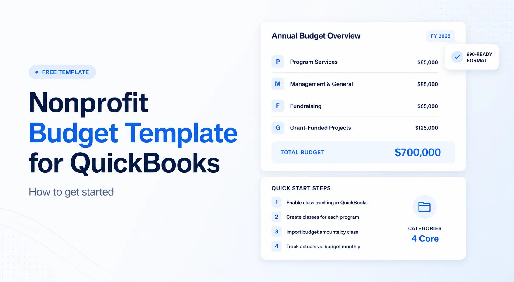 Nonprofit Budget Template for QuickBooks