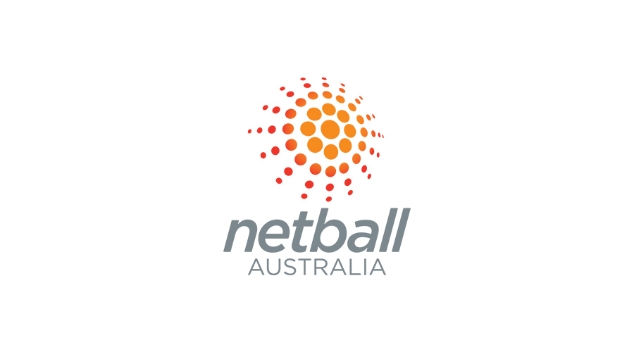 Netball Australia logo with stylized orange and red circular dot design above the text 'netball AUSTRALIA' in gray.