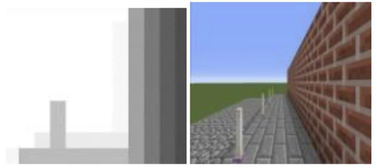 L’illustration ci-dessus montre la différence entre une image visuelle classique et une représentation basée uniquement sur la profondeur, telle que nous l’utilisons chez SeeHaptic.